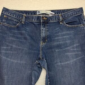 Gap Boy Cut Jeans Womens 16 Regular Blue Dark Wash Straight Leg Denim 303100